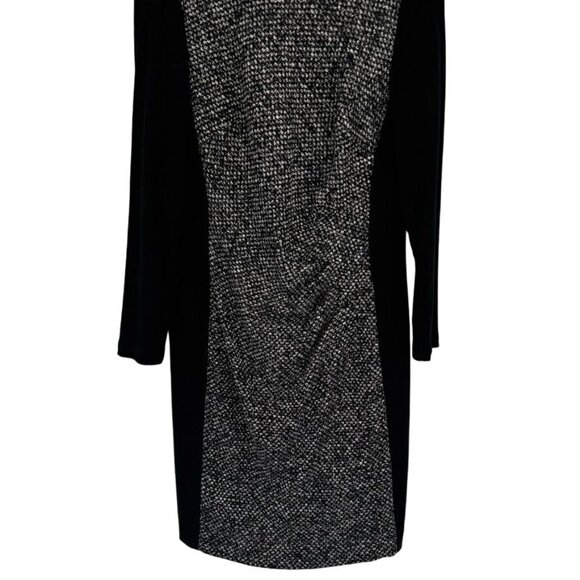 Ralph Lauren Black paneled knit Long Sleeve Sheath Dress Size 14 lined womens - Picture 8 of 12